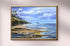 wood framed seagulls and shells original painting wall art print